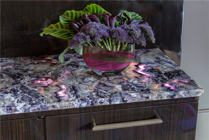 New Design Marble With Led Lumi Stone Table